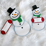 Snowman Door Hanger (In-the-Hoop)