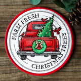 Christmas Trees Retro Truck Stamp Trivet (In-the-Hoop)