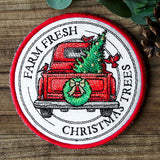Christmas Trees Retro Truck Stamp Trivet (In-the-Hoop)
