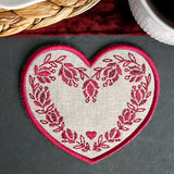 Textured Heart Coaster 3 (In-the-Hoop)
