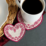 Textured Heart Coaster 3 (In-the-Hoop)