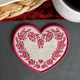 Textured Heart Coaster 3 (In-the-Hoop)