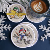Country Snowman Coaster - Fox