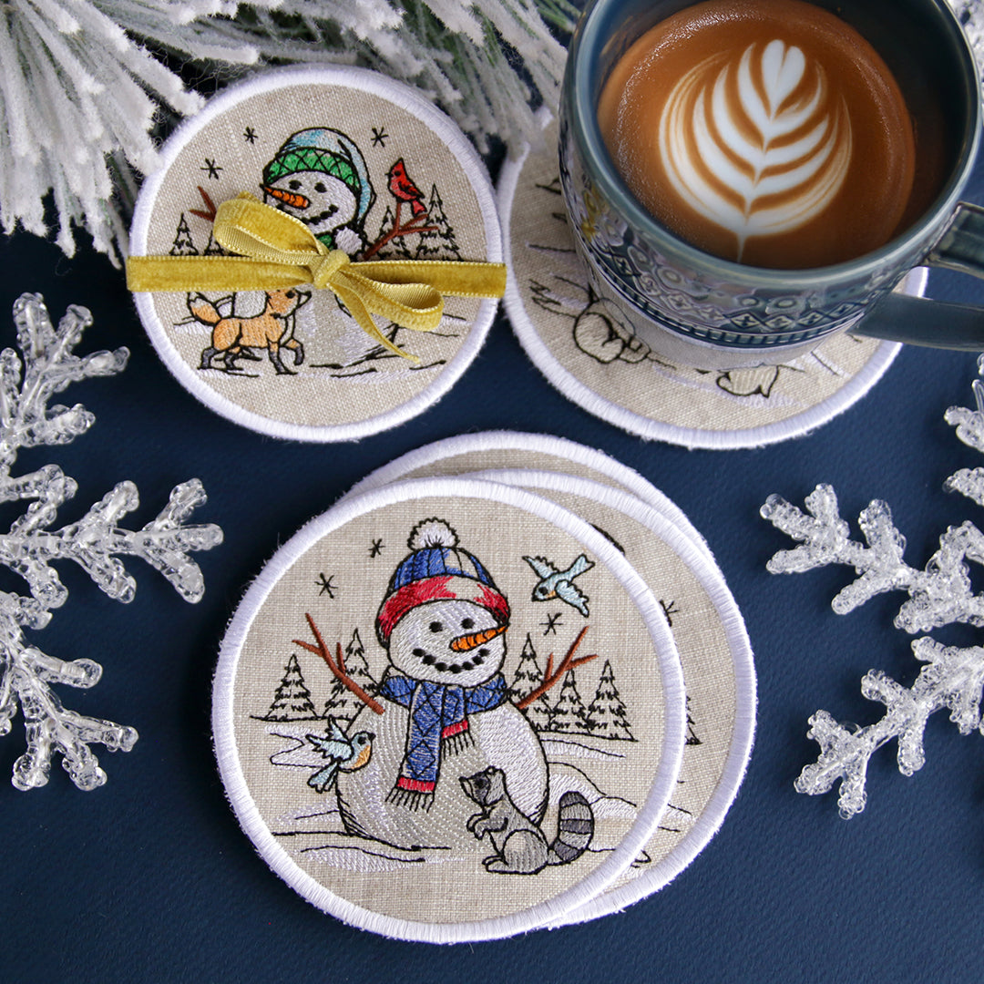 Country Snowman Coaster - Fox