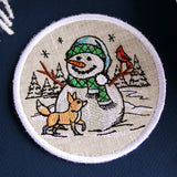 Country Snowman Coaster - Fox