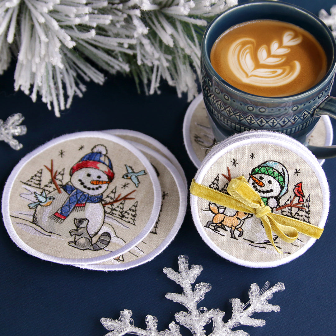 Country Snowman Coaster - Fox