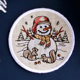 Country Snowman Coaster - Squirrels