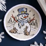 Country Snowman Coaster - Bunny Rabbits