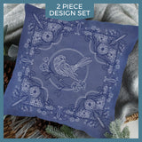 Sparrow & Flowers Pillow Pair