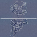 Sparrow & Flowers Pillow Pair