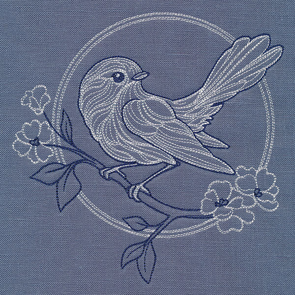 Sparrow & Flowers Pillow Pair