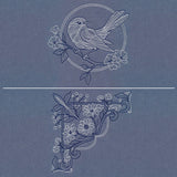 Sparrow & Flowers Pillow Pair