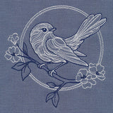 Sparrow & Flowers Pillow Pair