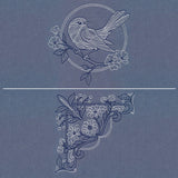 Sparrow & Flowers Pillow Pair