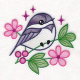Chickadee and Blooms Pillow Pair