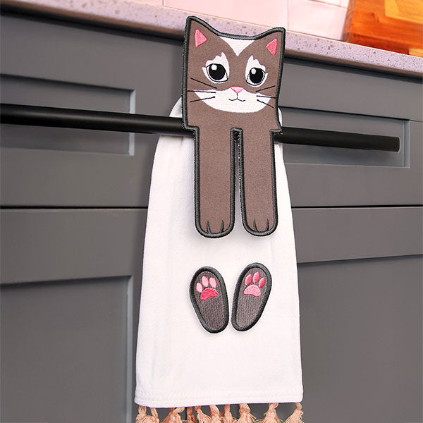 Hey There Kitty Cat Towel Topper (In-the-Hoop)