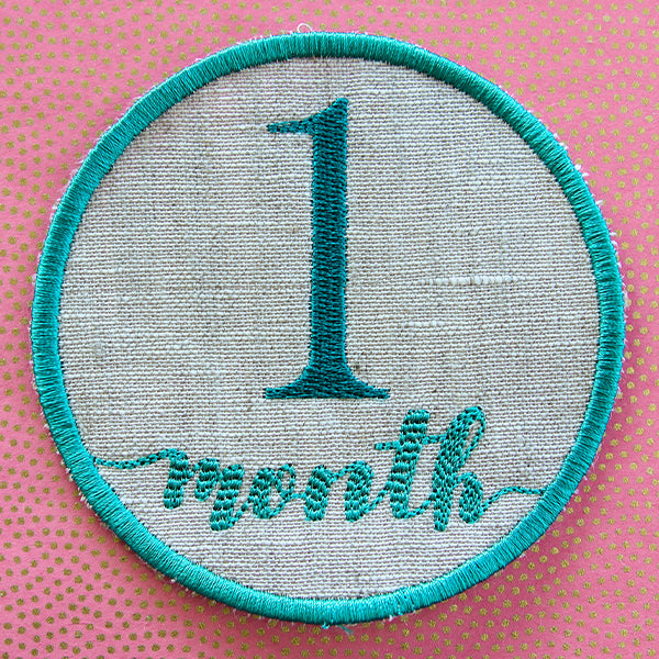 First Year Milestone Marker - One Month (In-the-Hoop)