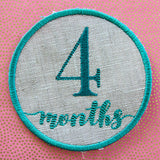 First Year Milestone Marker - Four Months (In-the-Hoop)