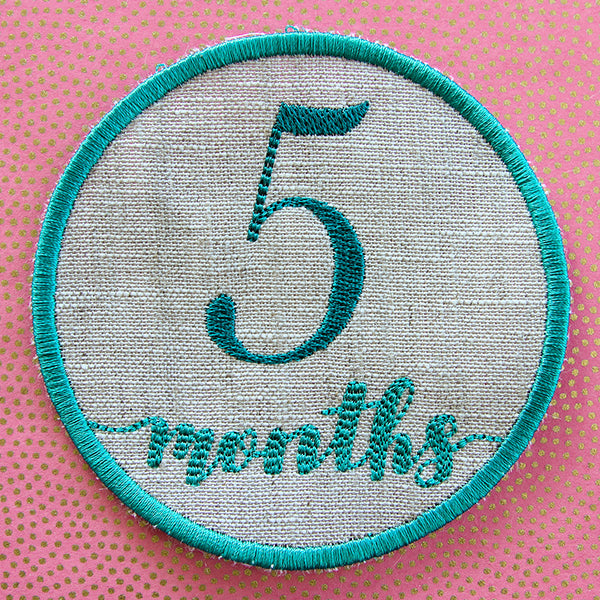 First Year Milestone Marker - Five Months (In-the-Hoop)