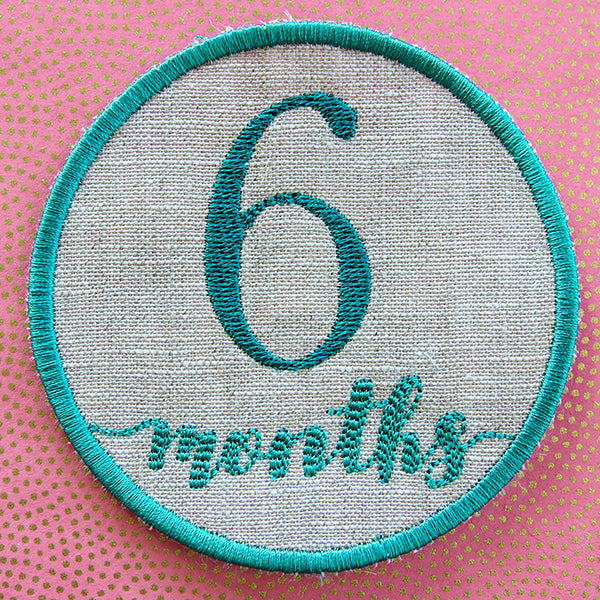 First Year Milestone Marker - Six Months (In-the-Hoop)