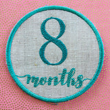 First Year Milestone Marker - Eight Months (In-the-Hoop)