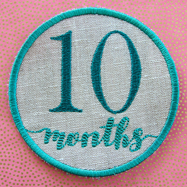 First Year Milestone Marker - Ten Months (In-the-Hoop)