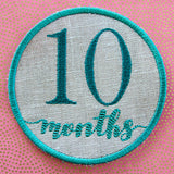 First Year Milestone Marker - Ten Months (In-the-Hoop)