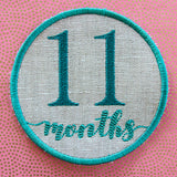 First Year Milestone Marker - Eleven Months (In-the-Hoop)