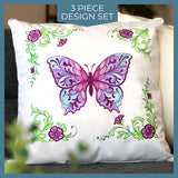 Butterfly & Flowers Pillow Pair