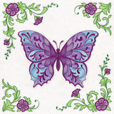 Butterfly & Flowers Pillow Pair