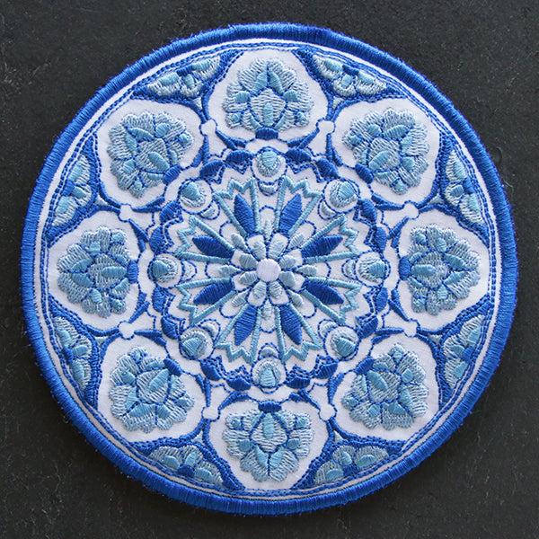 Delft Blue Mandala Trivet (In-the-Hoop)