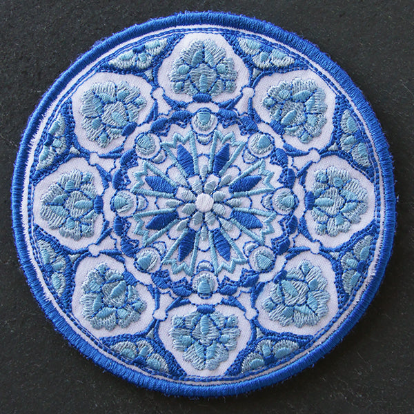 Delft Blue Mandala Trivet (In-the-Hoop)