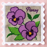 Lace Edge Flower Stamp Coaster - Pansy (In-the-Hoop)