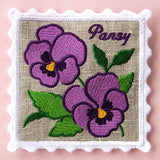 Lace Edge Flower Stamp Coaster - Pansy (In-the-Hoop)