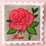 Lace Edge Flower Stamp Coaster - Rose (In-the-Hoop)