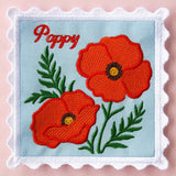 Lace Edge Flower Stamp Coaster - Poppy (In-the-Hoop)