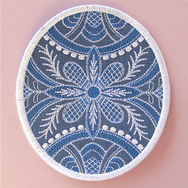Kaleidoscope Easter Egg Coaster 1 (In-the-Hoop)