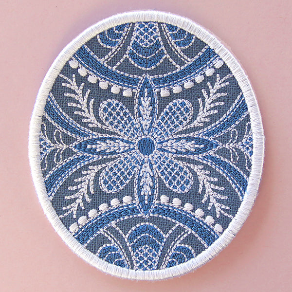 Kaleidoscope Easter Egg Coaster 1 (In-the-Hoop)