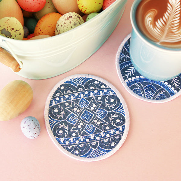 Kaleidoscope Easter Egg Coaster 3 (In-the-Hoop)