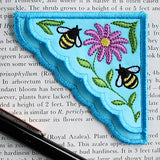 Bee and Florals Corner Bookmark (In-the-Hoop)