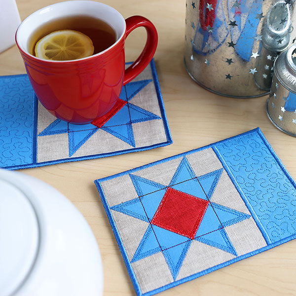 Patchwork Kitchen Mug Rug (In-the-Hoop) – Embroidery Library