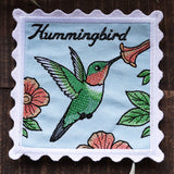 Lace Edge Bird Stamp Coaster - Hummingbird (In-the-Hoop)