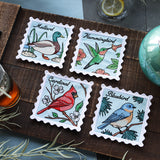 Lace Edge Bird Stamp Coaster - Hummingbird (In-the-Hoop)