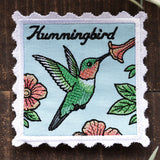 Lace Edge Bird Stamp Coaster - Hummingbird (In-the-Hoop)