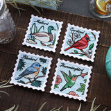 Lace Edge Bird Stamp Coaster - Mallard (In-the-Hoop)