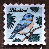Lace Edge Bird Stamp Coaster - Bluebird (In-the-Hoop)