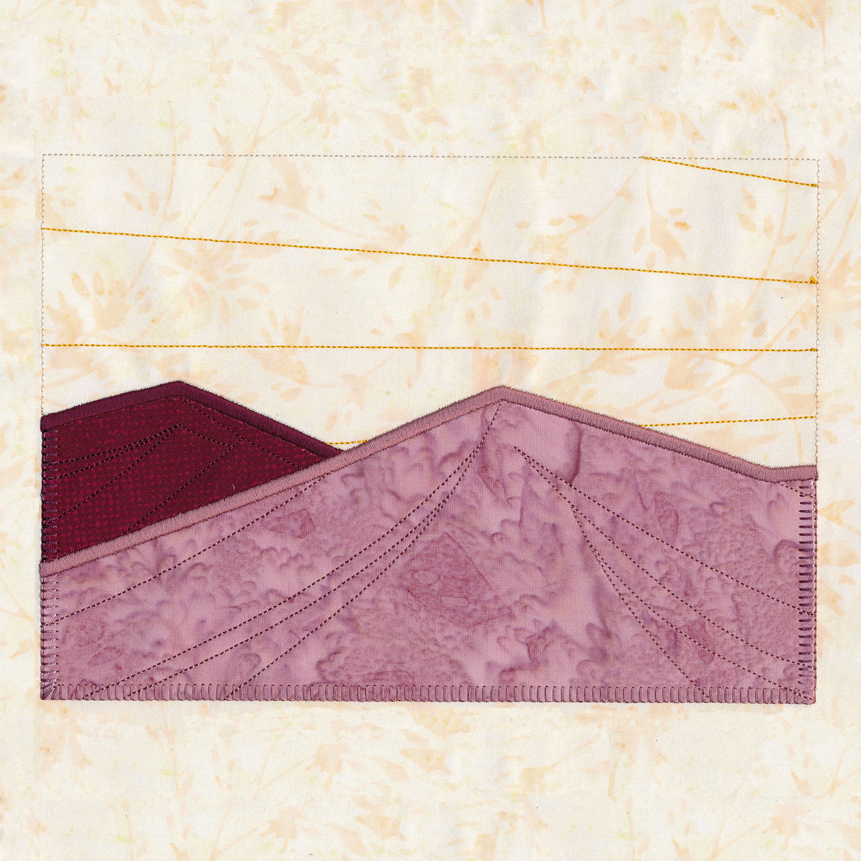 Sunset Mountain Landscape Applique Set