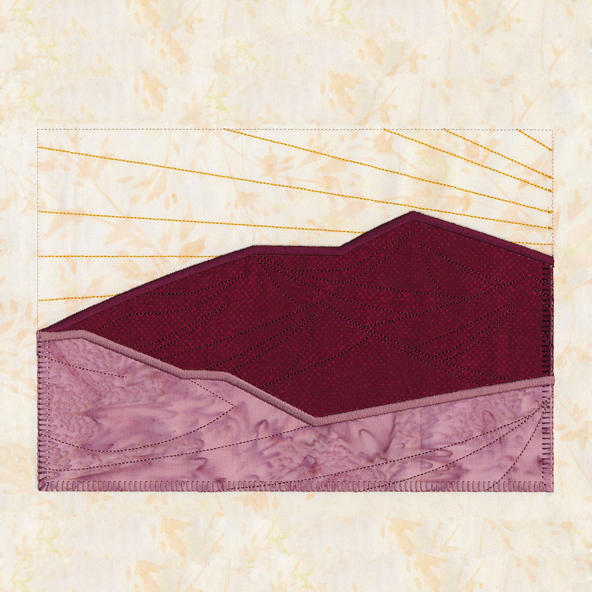 Sunset Mountain Landscape Applique Set