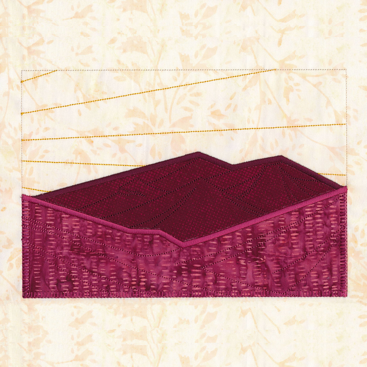 Sunset Mountain Landscape Applique Set