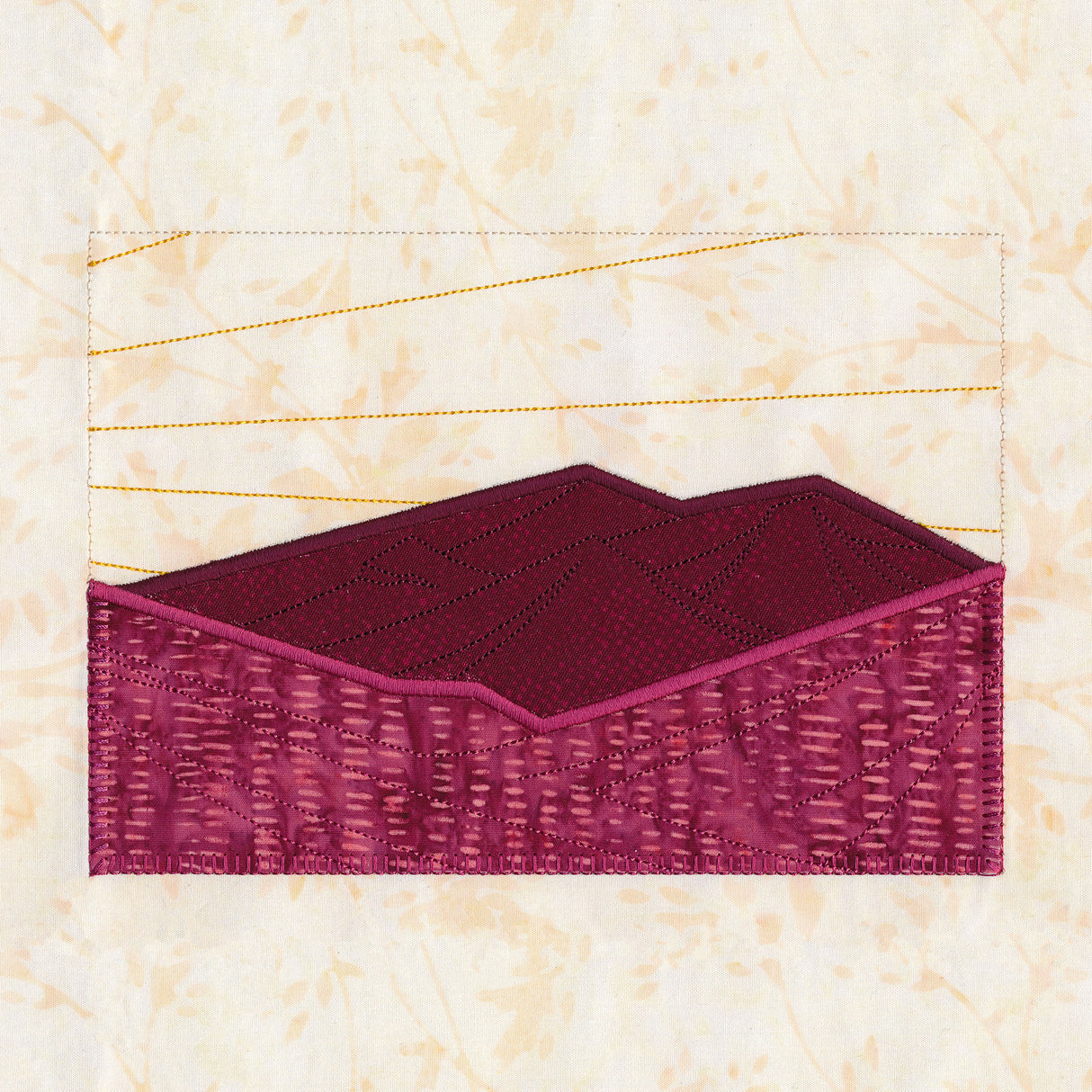 Sunset Mountain Landscape Applique Set